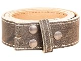 Goldschmidt Gürtelband 40mm ohne Schnalle | Wechselgürtel mit Druckknöpfen für Gürtelschnallen | Echtleder mit Absteppung (90)
