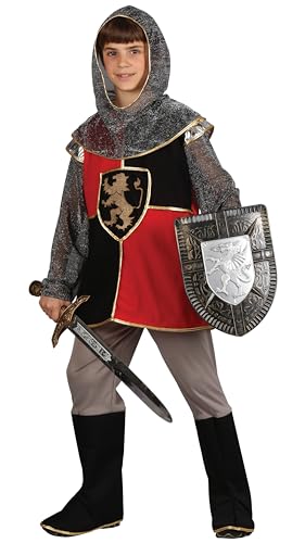 Wicked Costumes Boys Deluxe Knight Fancy Dress Costume Medieval Warrior Crusader Armour Outfit for Kids- Large (8-10 years)