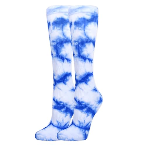 Image of Benefeet Sox Women Girls Thin Nylon Knee High Socks Long Tube Socks Unisex Soft Cozy High Calf Sock Tie Dye /Gradient