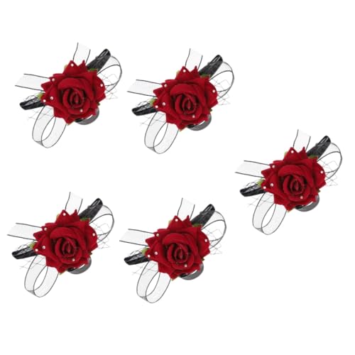 Pince à cheveux rose et nœud Healeved pour mariage et soirées