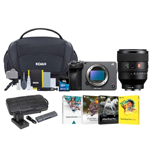 Sony FX3A Full-Frame Cinema Camera with 50mm f/1.2 GM Lens Bundle with (2-Pack) Batteries, Memory Card, 4 Softwares, Bag with Cleaning Kit and Card Reader