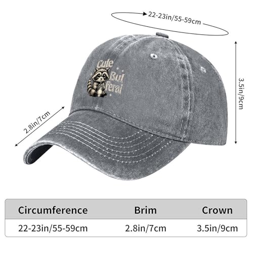 Gorra de mezclilla estilo denim unisex con diseño de mapache miniatura 3