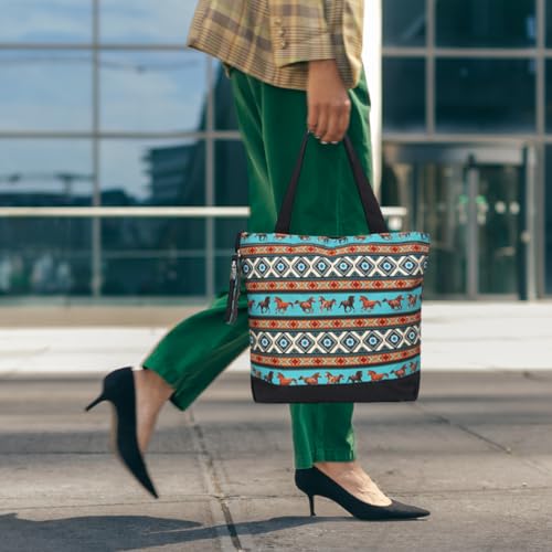 Image of NGIL Medium Top Zipper Closure Canvas Tote Bag with Attached Matching Coin Purse For Moms and Nurses