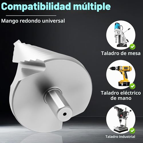 Miniatura 6 de Jizzu Brocas Escalonada, Broca Hss De 12 Pasos, 6-60 Mm, Broca Escalonada Para Metal, Vástago De 13 Mm, Broca Conica, Acero Inoxidable, Plástico, Madera