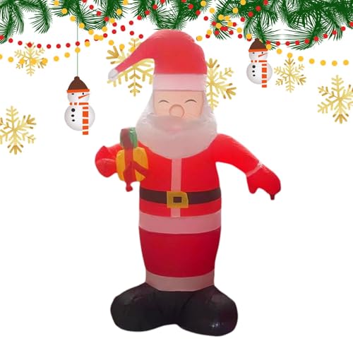 Père Noël gonflable de 1m50 avec LED intégrées pour la décoration extérieure de jardin - 8