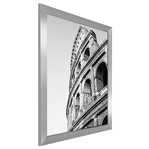 Americanflat 20x24 Picture Frame with Polished Plexiglass - Silver Picture Frame - Wide Photo Frames Made of Engineered Wood for Vertical or Horizontal Wall Display - Epic Collection - Silver