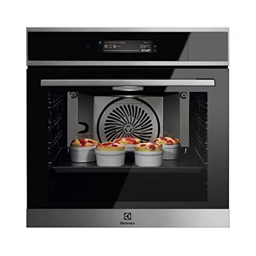 Electrolux EOA9S31CX Horno Multifunción de Vapor, 72 L, Cámara con Conectividad, Sonda Térmica, Puerta de 4 Cristales, Display LCD Táctil, Serie 900, Inox, Clase A++, Fabricado en DE