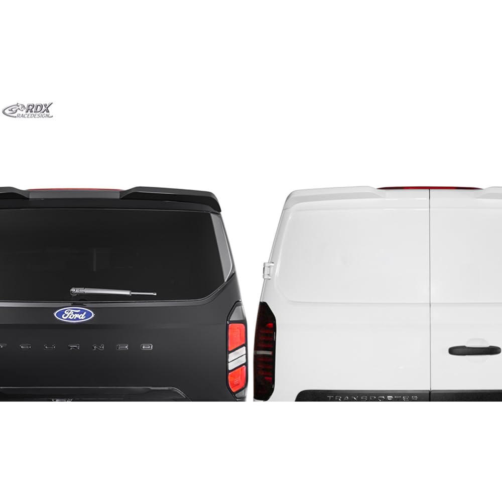 RDX Racedesign Becquet de toit compatible avec Ford Transit Custom / Tourneo Custom 2023- & Volkswagen Transporter / Caravelle T7 2024- (avec portes battantes ou hayon) (PUR-IHS)