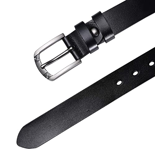 Womens Belts Leather Belt Plus Size 34" - 64" Ladies Girl Waist Belt Jeans Work Dress Belts 1.38 Inch Wide.(Black,Waist:34"-36")2
