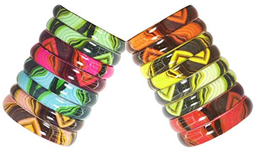 Image of NMII Multicolour Glass Kada Set For Women and Girls with Sleek Finish & Abstract Design | Glass Bangles For Women | Kada For Girls Daily /Party /Office | Fashion Jewellery