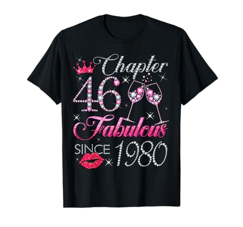 Chapter 46 Fabulous Since 1980 46Th Birthday Gift for Women T-Shirt
