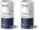 Raab Vitalfood® D-Mannose Pulver (220 g) - frei von Zusätzen, vegan, glutenfrei, gut löslich, mit Meßlöffel in der Dose, Vorratspackung, 100% D-Mannose (gewonnen aus Mais) (Packung mit 2)