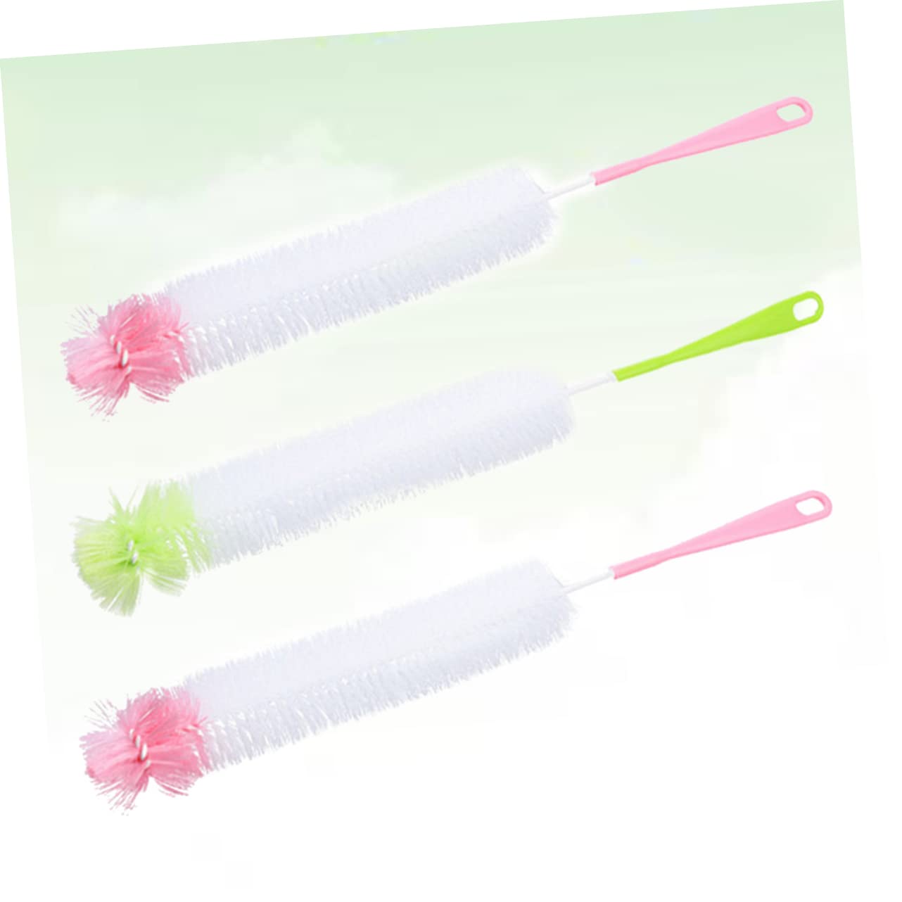 BESTYASH 2 Set Spazzole Per Bottiglie E Tazze Multifunzionali Casual Per Bottiglie Colore Casuale 3 Pezzi*2