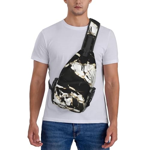 Bolso cruzado deportivo unisex MyPiky negro y blanco miniatura 7