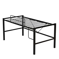 【高さ90cm】ロフトベッドスチール 耐震 ベッド 高さ調整可能　BLACK Amazon｜Wazukai ロフトベッド セミダブル スチール パイプベッド 高さ