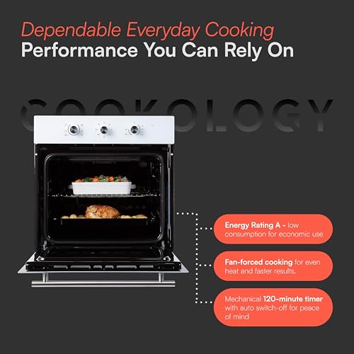 Cookology COF600WH 60cm White Built-in Single Electric Fan Forced Oven & timer - Image 6