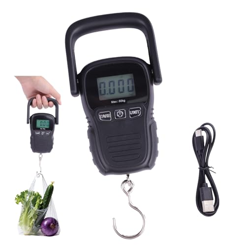 Portable Digital Luggage and Fishing Scale - 110 lb Capacity (50 ...