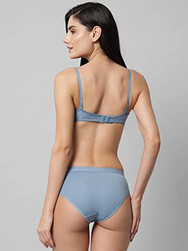 Image of Women Sexy Cotton 2 Piece Bra and Panties Lingerie Set for Honeymoon | Anniversary | Everyday Bra Panty Combo