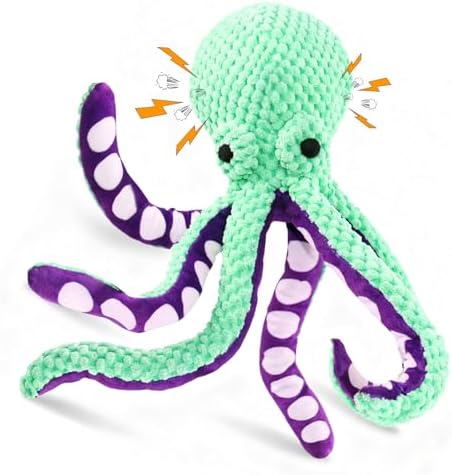 Fuufome Squeaky Plush Dog Toys, Soft Fabric Toys for Puppy, Small...