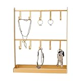 Keychain Holder Display - Metal Space Saving Hanger, 10 Hook Organizer | Key Stand Rack Entrance Front Door Hallway Living Room Office Apartment Home Mudroom Foyer Storage Accessory Use