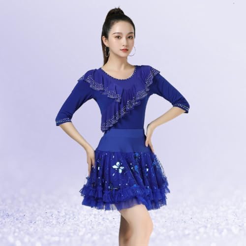 Amazon.co.jp: [LNIGHT] 社交ダンス トップス 7分袖 ライトストーン