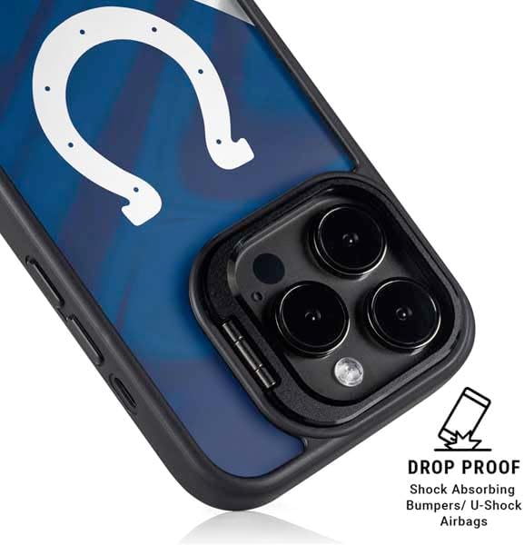 Skinit Kickstand Phone Case Compatible with iPhone 16 Pro - Officially Licensed NFL Indianapolis Colts Design