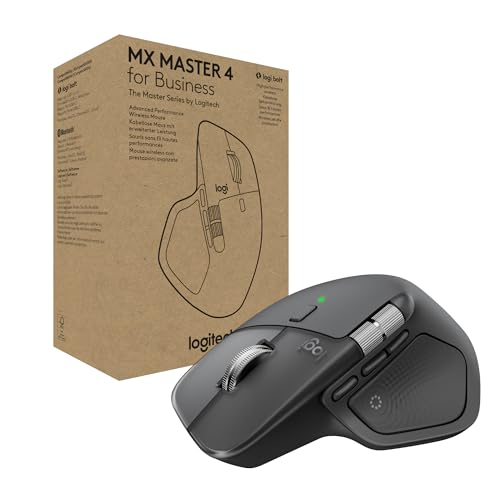 Logitech MX Master 4 for Business, Souris sans Fil avec clics discrets, 8 000 PPP, défilement MagSpeed, récepteur Logi Bolt, Bluetooth, Actions Ring, haptique, Charge...