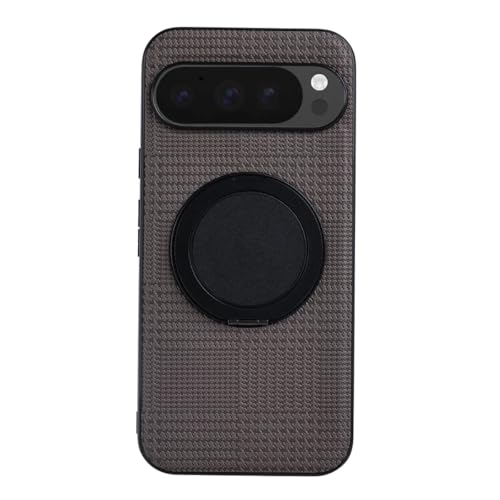 Image of MILLION CASES Back Cover Case for Google Pixel 9 Shockproof Protective Prestige Weave Texture Mag-Safe Kickstand Case for Men & Boys(Brown)