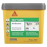 Sika – FastFix All Weather Self-Setting Paving Jointing Compound – Ready to Use – No Mixing Required - Deep Grey – 14kg – 20 sq. m