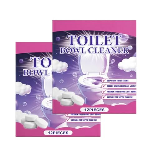 Fizzclean 12pcs Toilet Cleaner Tablets,Toilet Bowl Cleaner, 2026 New Effervescent Tablets for Deep Cleaning, Strong Limescale Remover, Powerful Foam Cleaner, Foaming Toilet Bowl Cleaner (2pcs)