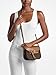 Michael Kors Emilia Small Saddle Crossbody Bag, Gold-Tone Hardware/MK Signature Coated Twill/Brown/Acorn