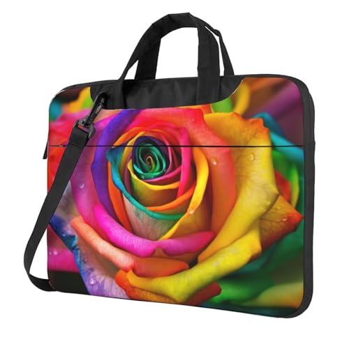 Sac ordinateur portable imprimé rose coloré pour homme et femme avec bandoulière