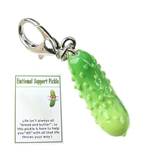 Ciondolo per borsa a forma di cetriolo, portachiavi, portachiavi...