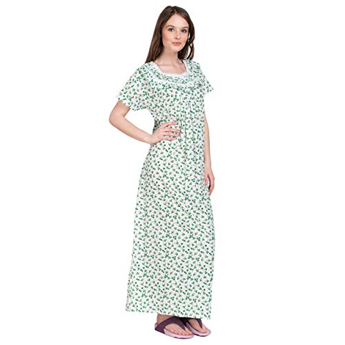 Image of Women's Cotton Nighty Night Gown Multicolore /Cotton Nighty for Pregnant Ladies /Women Night Gowns for Day Wear /Night Wear (Multicolour)(Available Sizes XL & XXL)