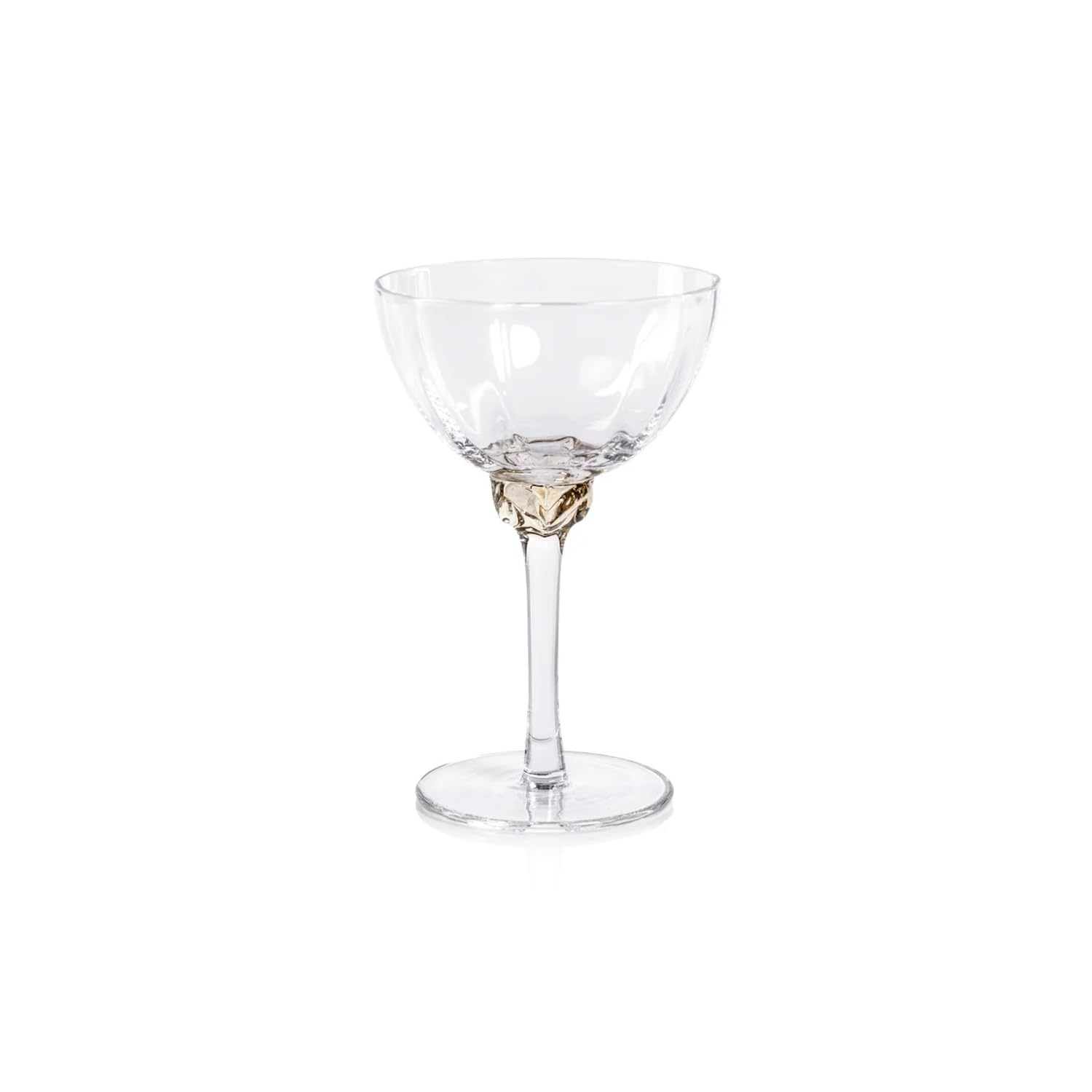 Copas de cóctel Zodax Colette de vidrio óptico para cenas elegantes en casa