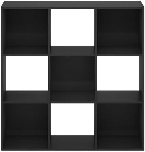 9-Cube Storage Organizer Shelf, Multipurpose Closet Organizer, Americano