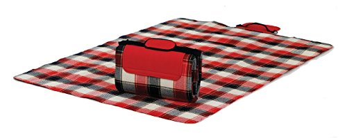 Picnic Plus Mega Mat 100% Waterproof Padded Picnic Blanket Beach Mat Camping Mat Outdoor Blanket Play Mat, Seats 2-3 Persons Plus Gear Opens to 48