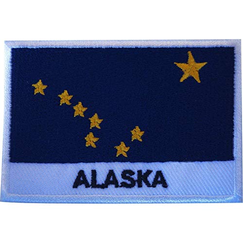 Gesticktes Eisen auf Alaska Flagge Patch Nähen auf Tuch Badge Nordamerika Kanada uns