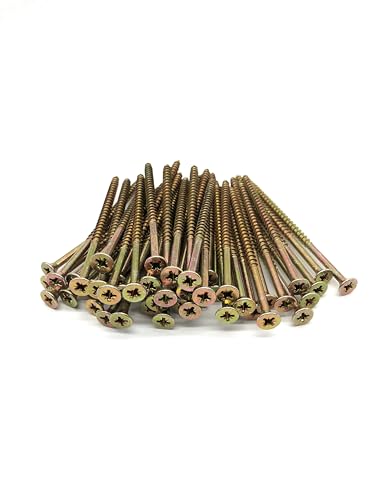 100 Pcs Wood Screws Double Countersunk General Purpose (5mm x 100mm)
