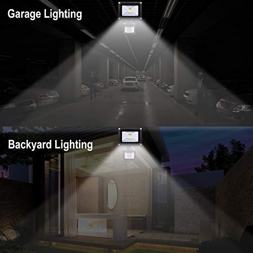 Z Motion Sensor Flood Lights Outdoor,10W Induction Led Lamp, Ip65 Waterproof Spotlight,6500K Led Sensor Light,Security Light With Us 3-Plug (Daylight White-Black) #TOP5