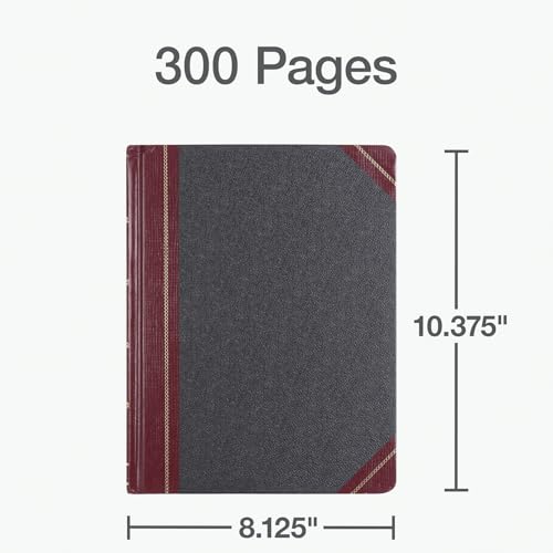 Boorum & Pease Record Book avec réglure Record Ruled et couverture rigide 300 pages