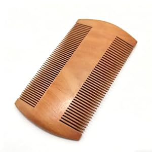 Premium Wooden Beard Comb with Dual Fine & Coarse Teeth – Ideal for Applying Balms & Oils – Pocket-Sized Design for Beards & Mustaches