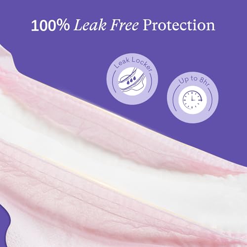 Image of PurComfy 24 Count Premium Postpartum Pads with Wings, Large Maximum Absorbency Postpartum Maternity Pads Ultra Soft Heavy Flow Secure Leak Protection After Birth (Pack of 3)