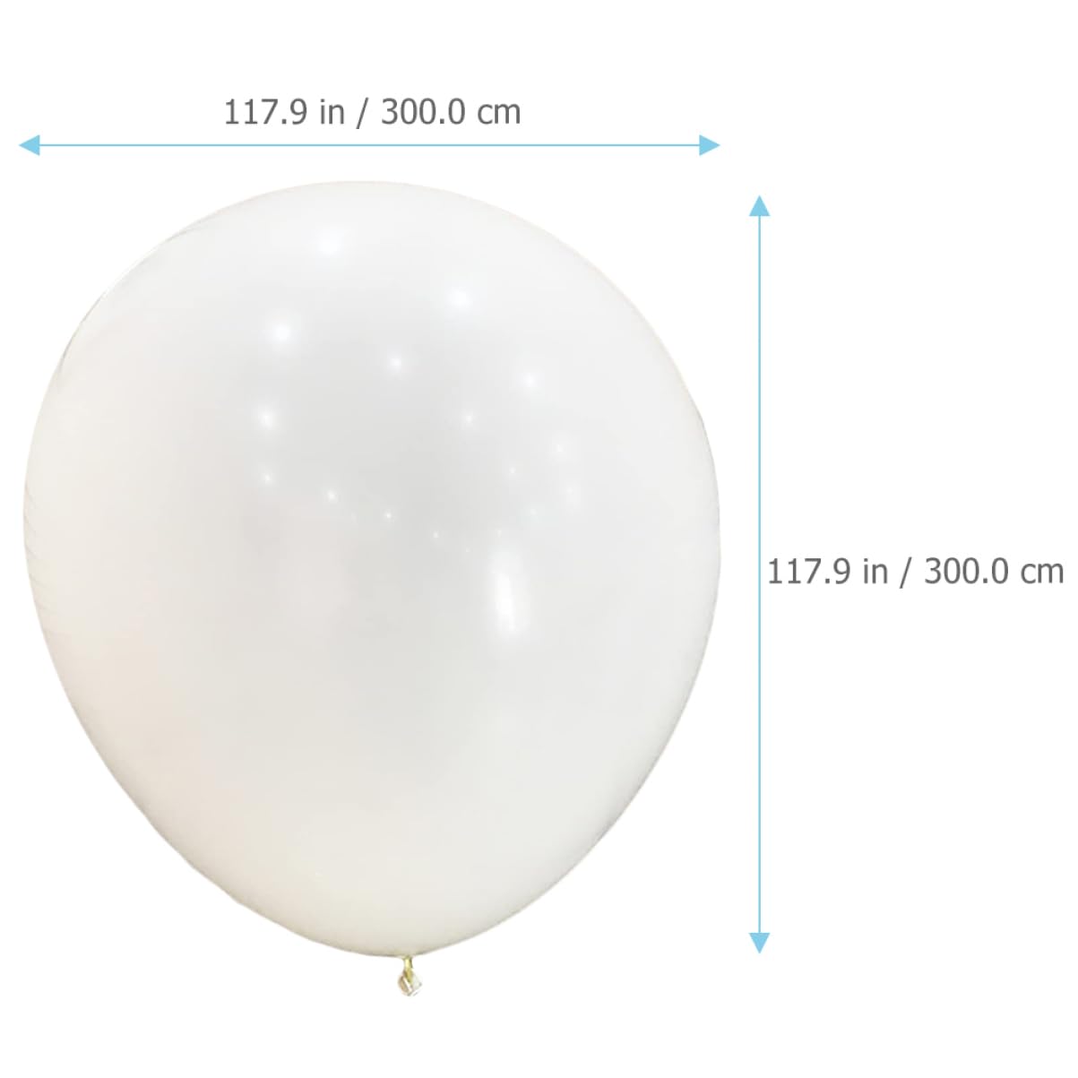 DECHOUS Gros Ballons Géants en Latex Blanc Rond pour Décoration de Fête et Photo, Ballon Gonflable 120 Pouces pour Baby Shower et Cérémonie