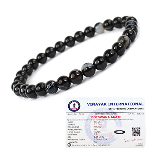 Image of Reiki Crystal Products Certified Natural Crystal Stone Bracelet 6 mm Round Beads for Men and Women | Premium Gemstone Jewellery Collection | Reiki Charged | Multiple Stone Variants Available
