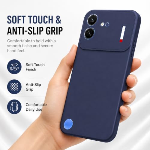 Image of FIRST MART Matte Silicone Back Cover for Nothing (4b) - Blue