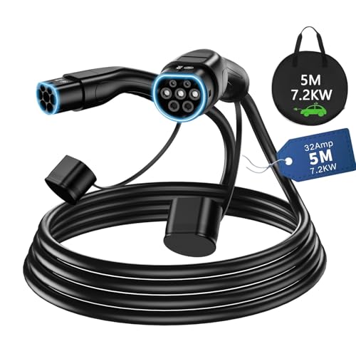 Spark Drive EV Charging Cable Type 2 to Type 2-32A | 7.2kW | Single Phase | 5/7/10m | Facilitates Fast Charging(5 Meter)
