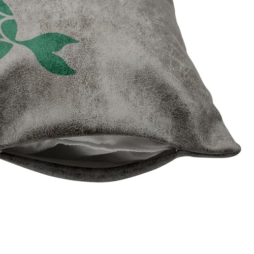 Coussin d'anniversaire sirène 8 ans en similicuir gris souvenir unique