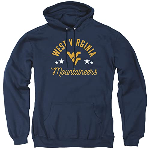 West Virginia University Official Mountaineers Unisex Adult Pull-Over Hoodie,Navy, X-Large