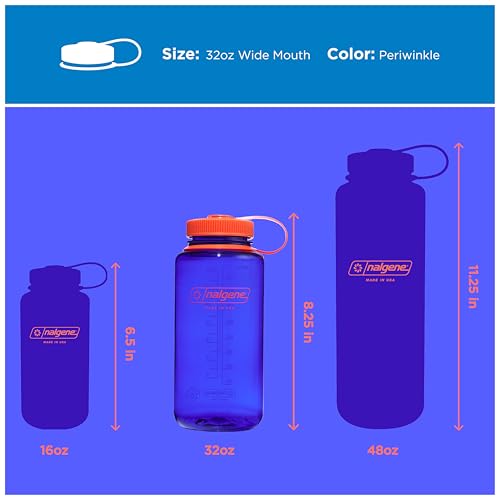 Image of Nalgene 32 oz Wide Mouth Water Bottle | BPA-Free, Durable & Leak Proof, Lightweight Bottle for Hiking & Gym, Work & Travel